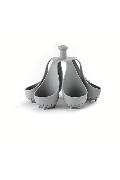 Choice 6pcs 4/6 Egg Holder, High-Temperature Resistant Silicone Egg Cooker fo...