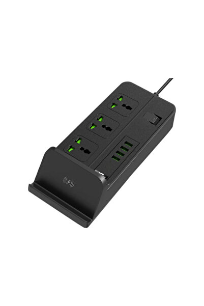 Tradesor Πολύπριζο Multi-Plug 3 θέσεων με θύρες USB & βάση ασύρματης φόρτισης...