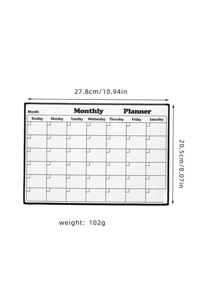 Choice WHITE Fridge magnets Monthly Calendar Magnetic Stickers Waterproof Era...