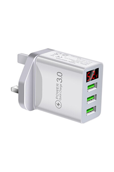 Diason Quick Charge 3.0 UK Plug USB Wall Charger, 3-Port Fast Charging Adapte...
