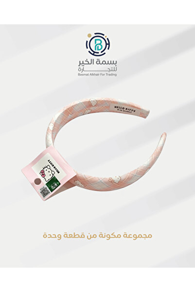 Hello Kitty طوق شعر قطعة وحدة للفتيات مطبوعة برسومات شخصية كرتونية هالو كاتي
