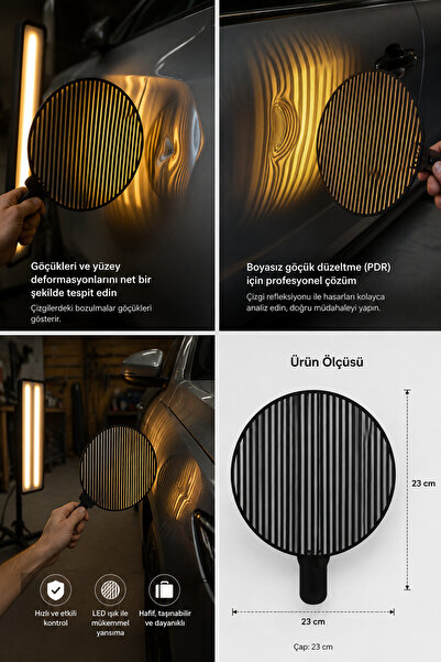 loftico Göçük Tespit Paneli 23 cm - PDR Panel - LED IŞIK DAHİL DEĞİL