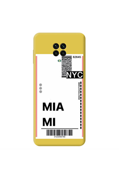 Other Xiaomi Redmi Note 9 Pro Miami NYC Yellow Colored Silicone TPU Θήκη