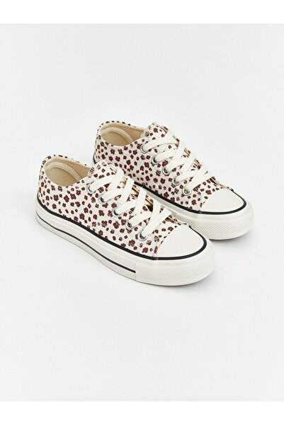 LC Waikiki Lcw Steps Beige Patterned Girls' Sneaker