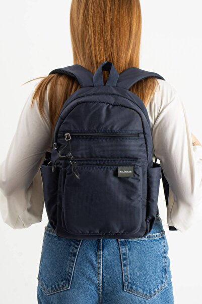WİKİDAYS.S MODA TRENDİ Multi-Compartment Crinkle Fabric Casual Backpack - Lig...