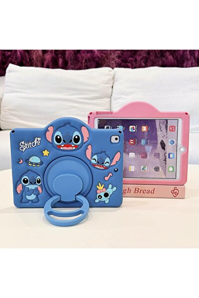 Alfa MEC Samsung Galaxy Tab A11 8.7 inç X130 X133 Uyumlu Stitch Standlı Çocuklara Özel Karakter Kılıf
