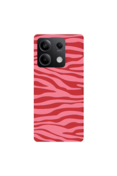 Other Xiaomi Redmi Note 13 5G Pink Zebra Red Colored Silicone TPU Θήκη