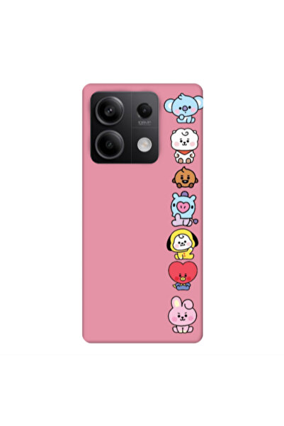 Other Xiaomi Redmi Note 13Pro 5G Lovely animals Pink Colored Silicone TPU Θήκη