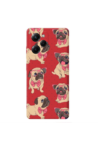 Other Xiaomi Poco X5 Pro Dog Spectacled Red Colored Silicone TPU Θήκη