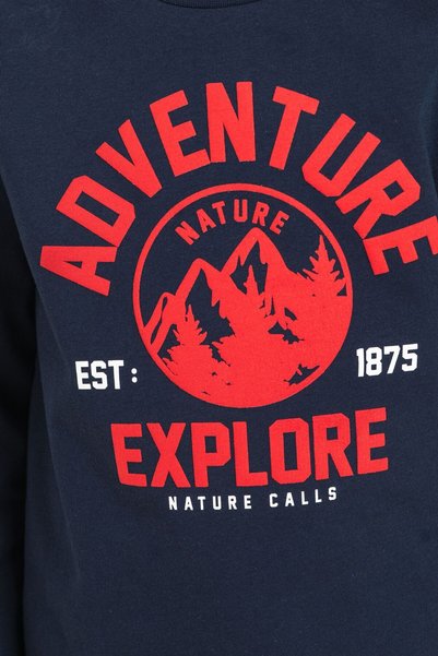 Rolypoly Boy's Nature Calls Navy Blue Long Sleeve Pajama Set Rp3873-C-V1