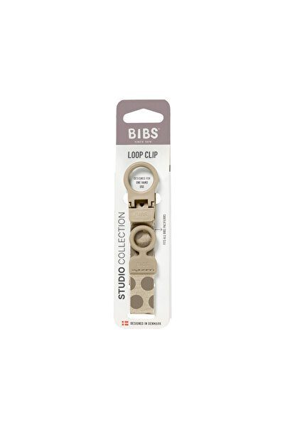Bibs Lanț cu clemă pentru suzetă, Colecția Studio Buline, Mega Vanilla Stejar Închis