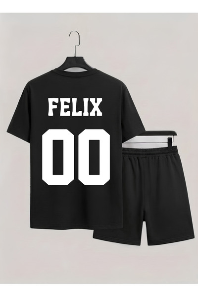 MAGORS طقم تي شيرت وشورت للأطفال من القطن بنسبة 100% مطبوع عليه STRAYKIDS FEL...