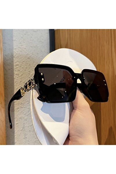 Choice1 black Women's Sunglasses High-definition Light Luxury Rectangular Fra...