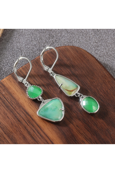 Choice A894-1 Vintage Bohemian Geometric Asymmetrical Drop Earrings All-Seaso...
