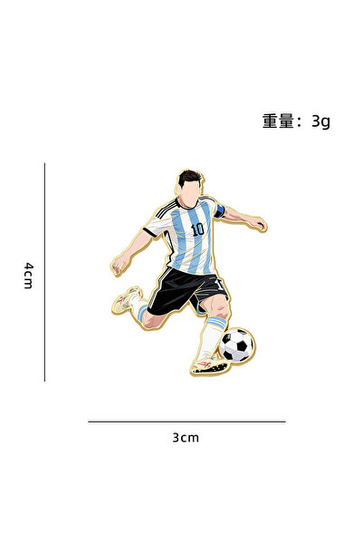 Choice4 C 1-4pcs Football Enamel Pin Set Cool Star Professional Athletes Lape...