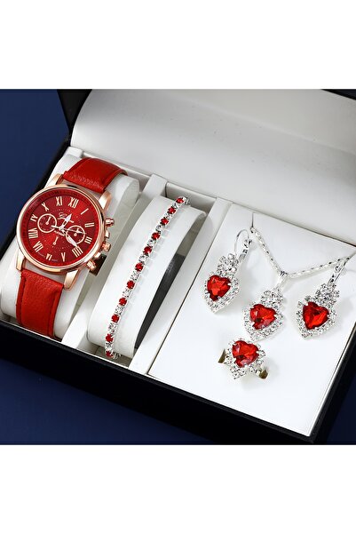 choice2 5 Fashion quartz watch and jewelry set, shock resistant circular anal...