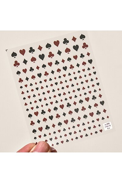 Choice4 NAILFYOU 1pcs TA292 1PCS 5D Fashion Poker Design Nail Art Stickers Ka...