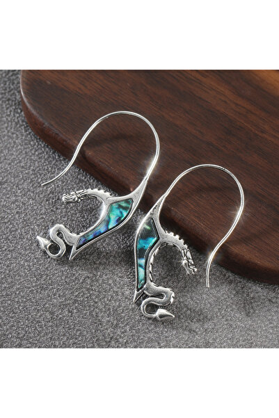 Choice A821-1 Luxury Synthetic Abalone Shell Flying Dragon Drop Earrings For ...