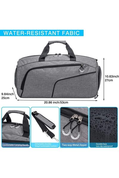 Arabest Sport Gym Bag, 35L Dry-Wet Separated Luggage Package with Shoes Compa...