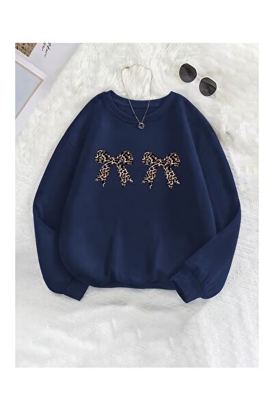 ZİYMO Women's Circular Neck Printed Relaxed Fit Sweatshirt