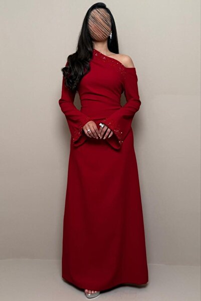 Mar style Lemon-Colored One-Shoulder Dress with Soft Embroidery