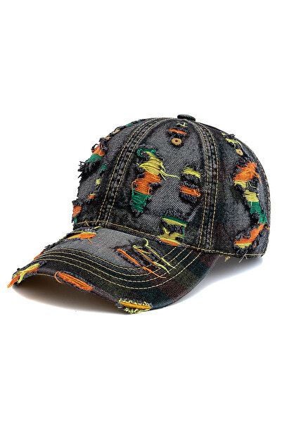 Choice1 56cm-60cm Black New Style Women Cap Tear Style Hole Vintage Colorful ...