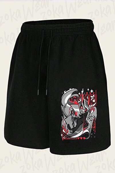 ZOKAWEAR Unisex σορτς με στάμπα Hazbin Hotel Charlie και Vaggie