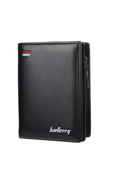 choice2 black Pcs/【Baellerry Brand】Men's Short Wallet, Multiple Card Slots wi...