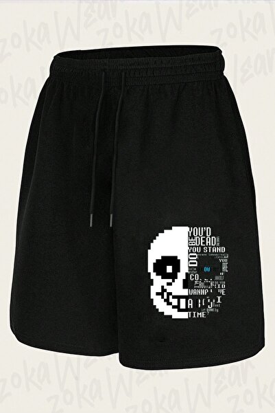 ZOKAWEAR Unisex kratke hlače sa printom Undertale Sans dizajna