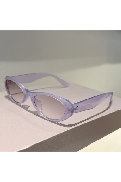choice2 as picture shows c purple-light grey KAMMPT Cute Oval Sunglasses 2025...