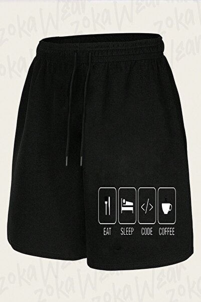 ZOKAWEAR Unisex Software Developer Programmer Computer Design Printed Shorts
