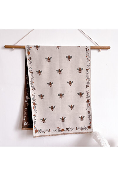Choice3 Beige 2025 New Brand Little Bee Flowers Scarf for Women Warmer Winter...