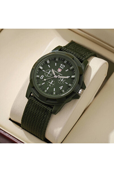 Choice Green Without Box Men Watches Casual Nylon Band Mens Sport Quartz Watc...