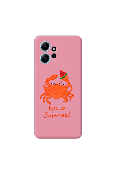 Other Xiaomi Redmi Note 12 4G Hello Summer! Pink Colored Silicone TPU Θήκη