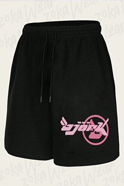 ZOKAWEAR Unisex Vintage Bjork Y2k Homogenic Logo Design Σορτς με στάμπα