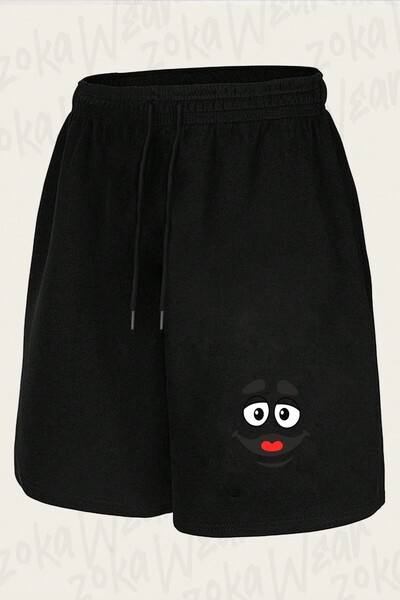 ZOKAWEAR Unisex Grimace Face Design Printed Shorts