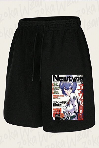 ZOKAWEAR Unisex Nge Rei Ayanami Magazine Cover Design Printed Shorts