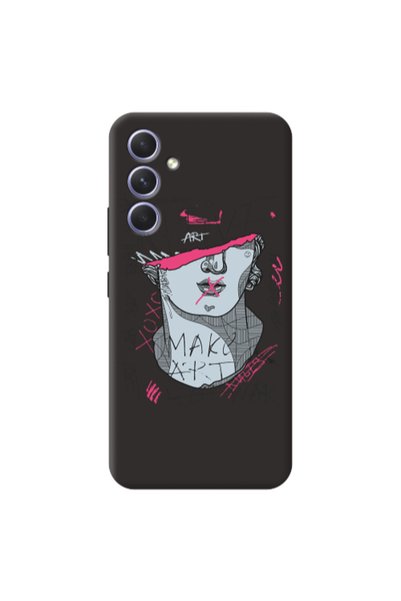 Other Samsung A35 Make art Black Colored Silicone TPU Θήκη