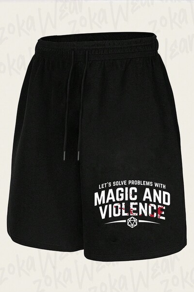 ZOKAWEAR Unisex Let's Solve Problems with Magic Design Printed Shorts