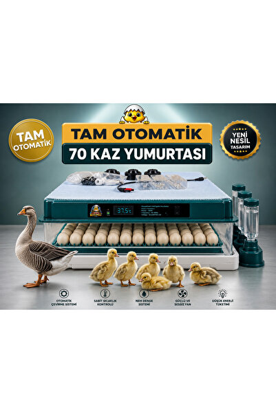 aslan tk kuluçka 70 Kaz Yumurtası Kapasiteli Tam Otomatik Kuluçka Makinesi
