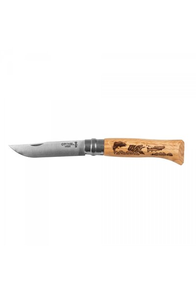 OEM Cutit pliabil, Opinel, Inox, 195 mm, Argintiu/Natur