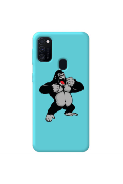 Other Samsung M21 Angry Gorilla2 Turquoise Colored Silicone TPU Θήκη