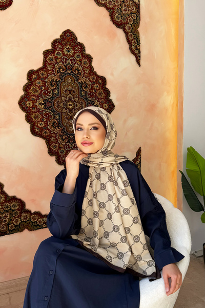 KUQOS Diamond K Patterned Aqua Soft Shawl