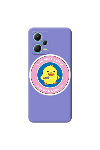 Other Xiaomi Redmi Note 12 Pro 5G I m dangerus Purple Colored Silicone TPU Θήκη