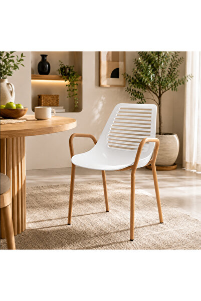 Palma homez Multi-Color Dining Chair with Wooden Armrests Modern Distinctive ...