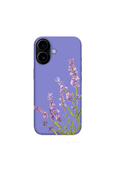 Other Apple Iphone 16 plus Flowers 8 Purple Colored Silicone TPU Θήκη