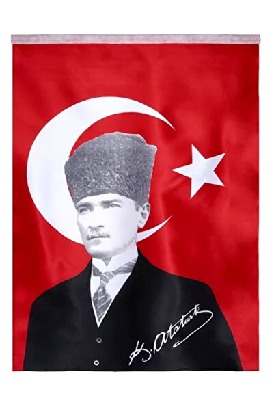 İnter Atatürklü Bayrak 200X300cm 2x3m Atalı Türk Bayrağı