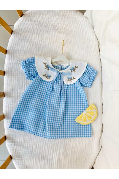 NUNU BABY Birdy Nakış Yakalı Elbise