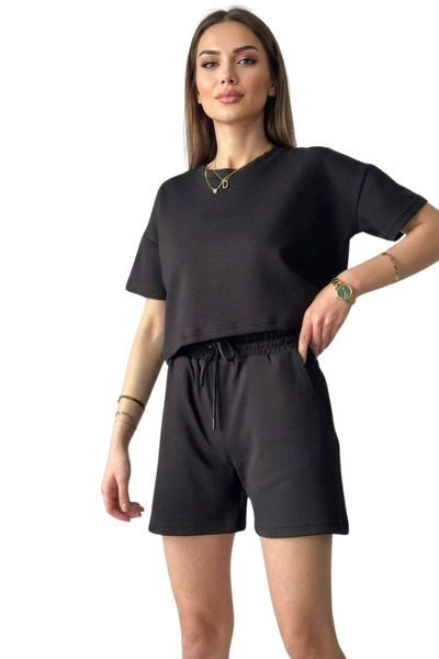 THIFF GYMWEAR Kadın Modal Kumaş Şort Takım