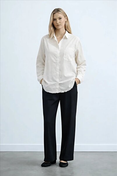 Fashion Friends Women's Shirt with Tassel Hem 26Y0390K1